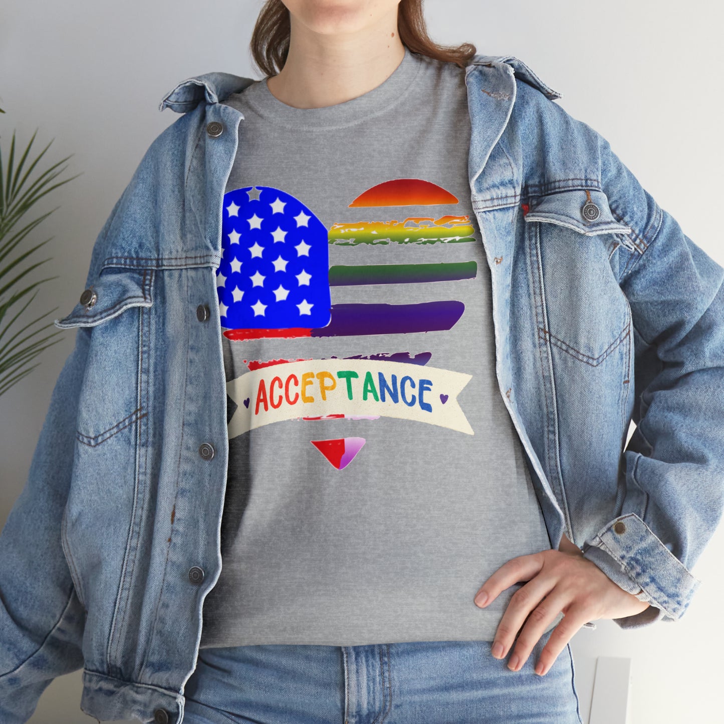 USA/LGBTQ+ Heart - ACCEPTANCE