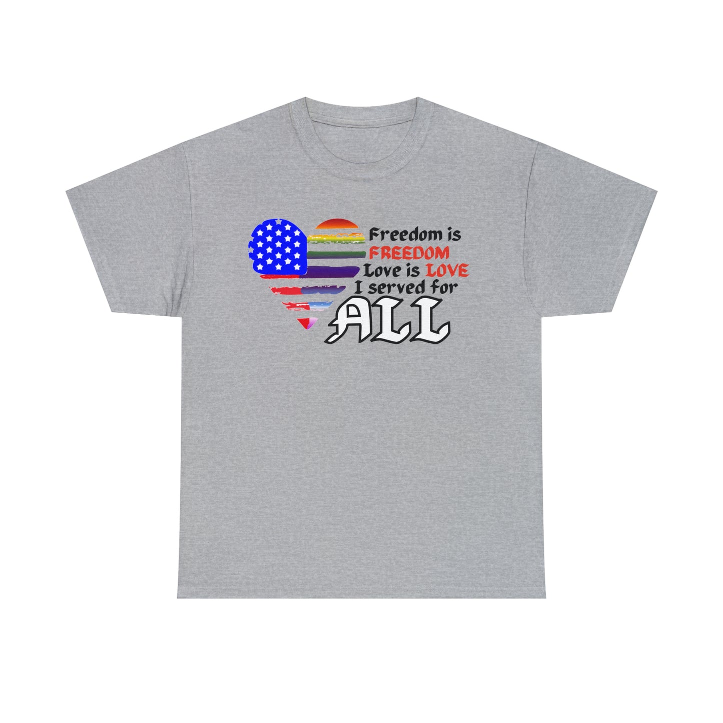 USA/LGBTQ+ Flag - Veteran - I Served for ALL