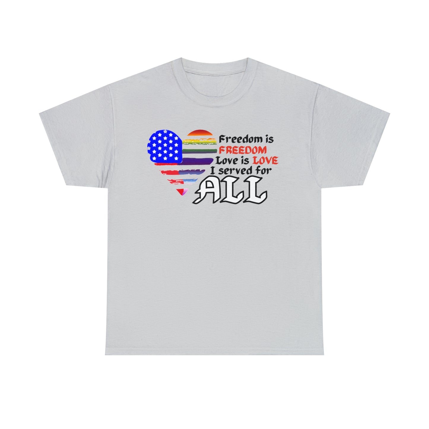 USA/LGBTQ+ Flag - Veteran - I Served for ALL