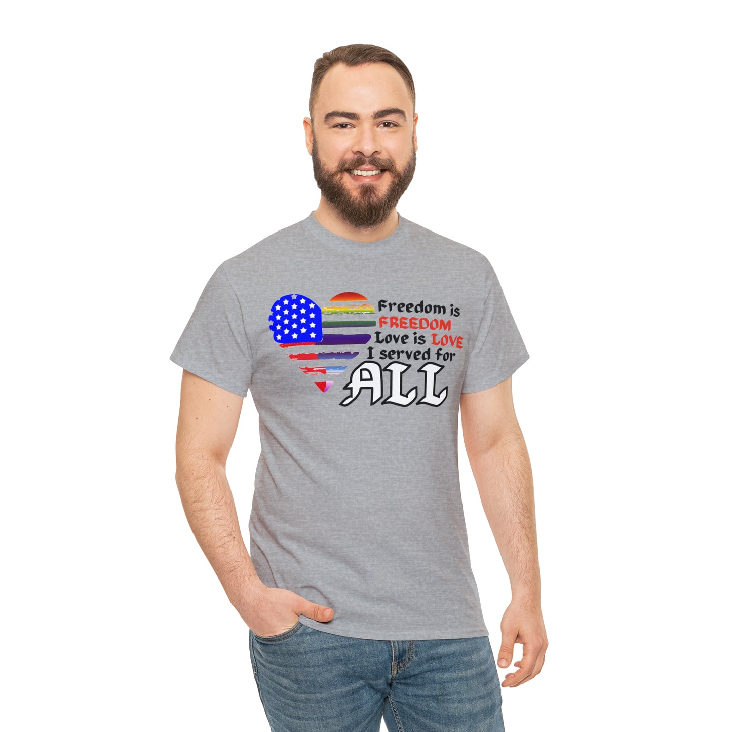 USA/LGBTQ+ Flag - Veteran - I Served for ALL