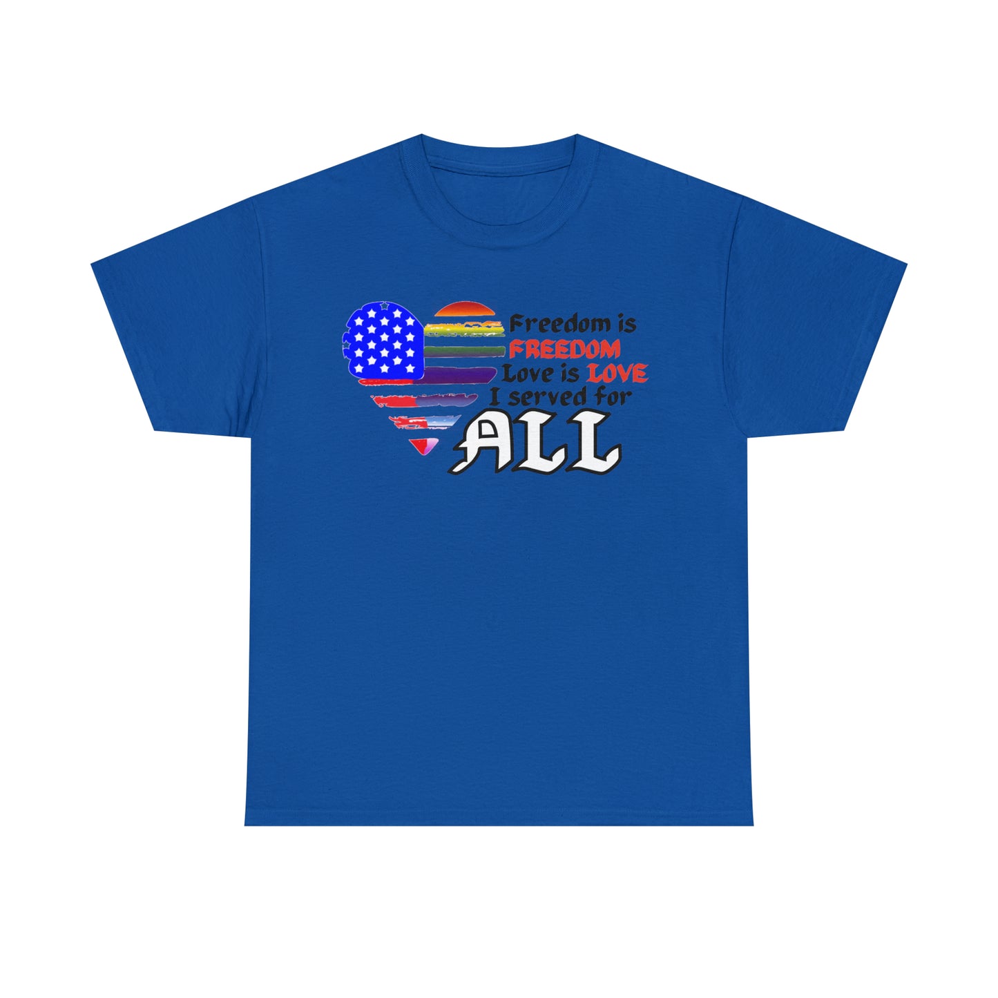 USA/LGBTQ+ Flag - Veteran - I Served for ALL