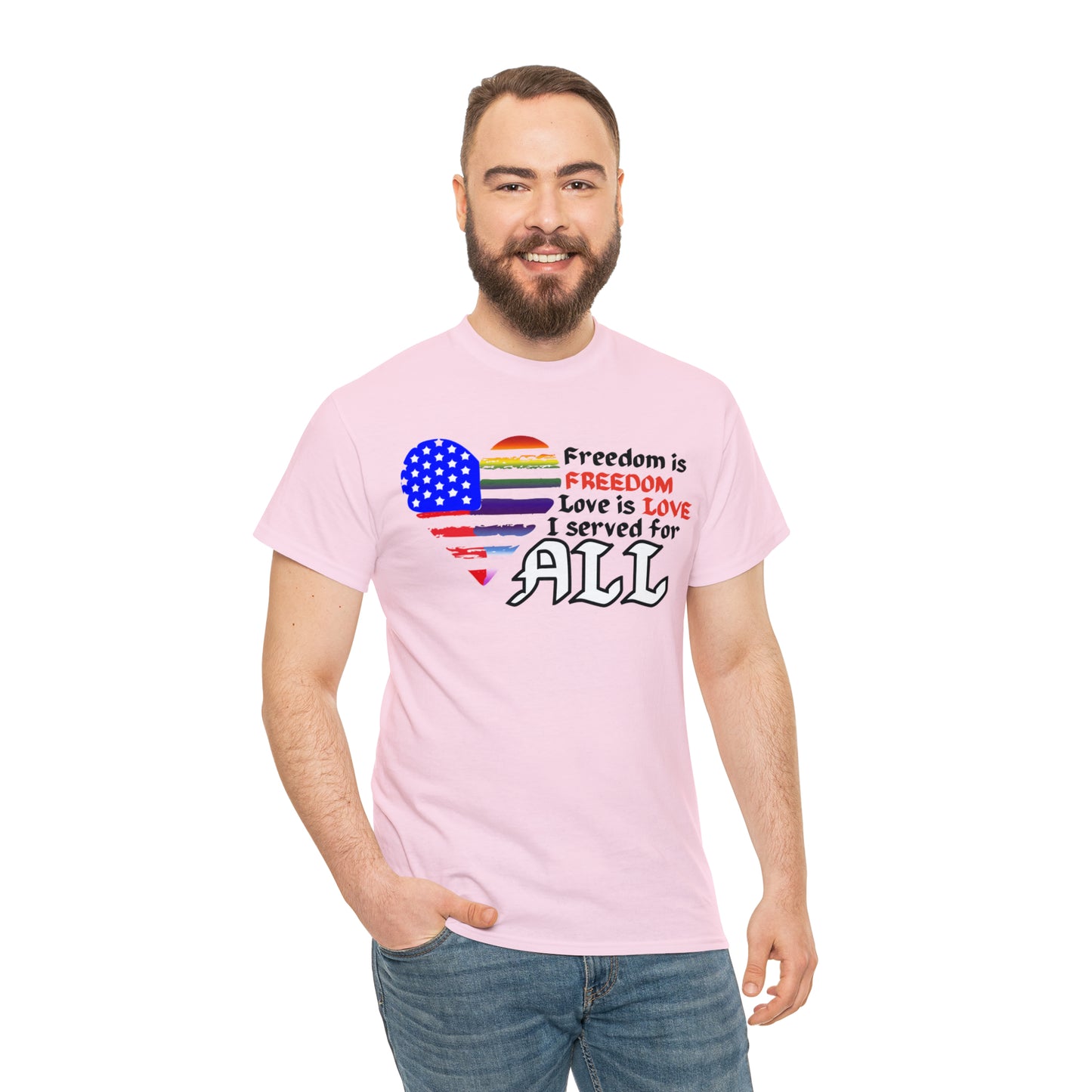 USA/LGBTQ+ Flag - Veteran - I Served for ALL