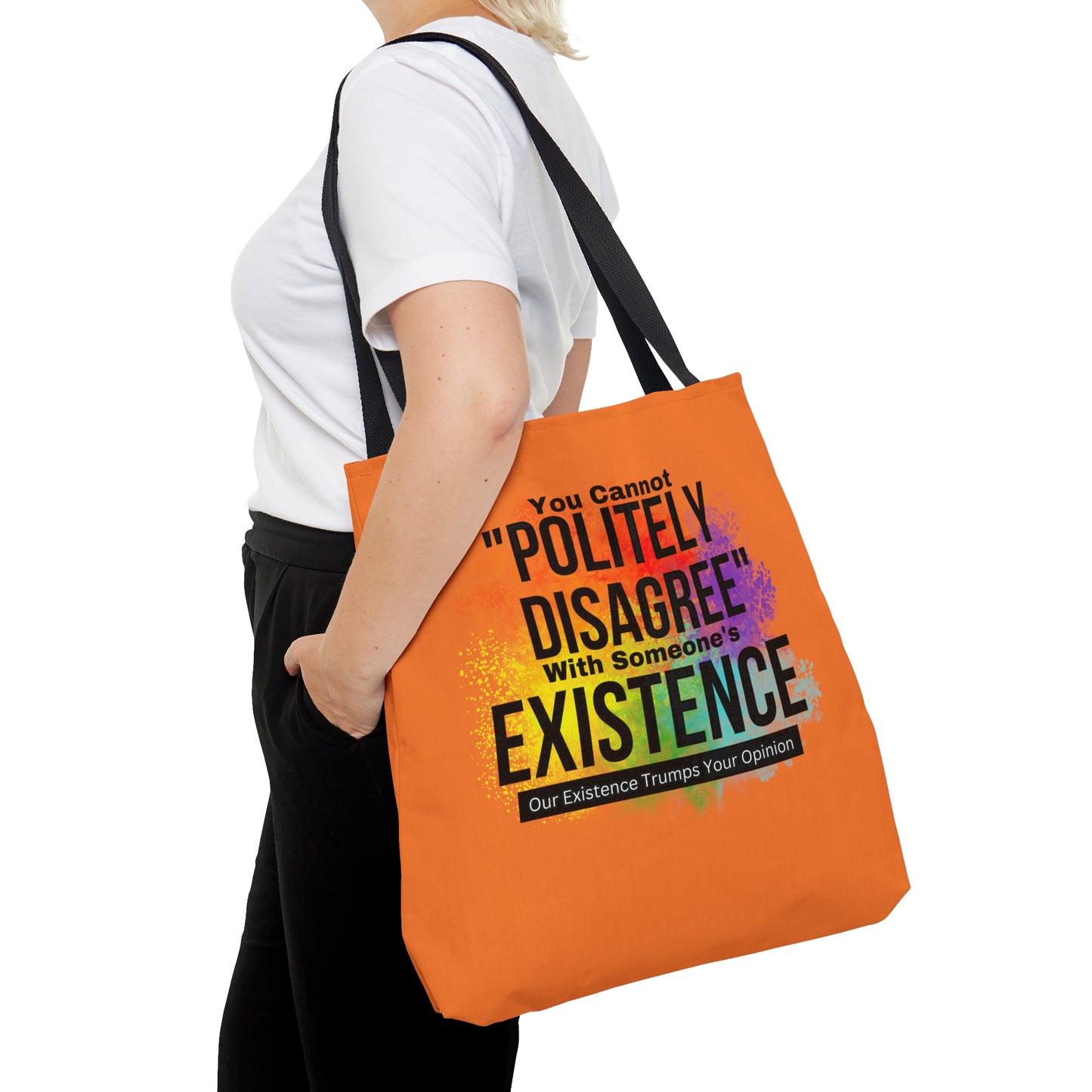 Existence Trumps Opinion Tote Bag (AOP)