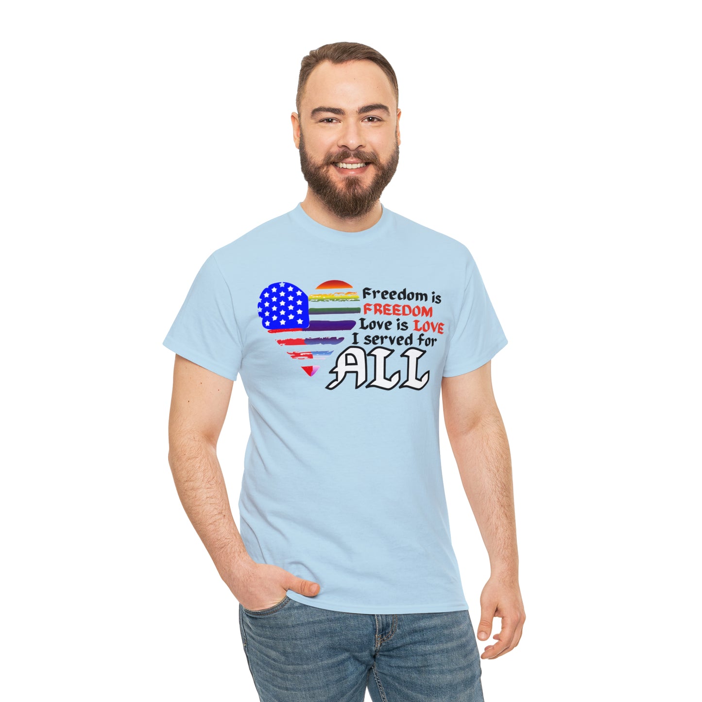 USA/LGBTQ+ Flag - Veteran - I Served for ALL