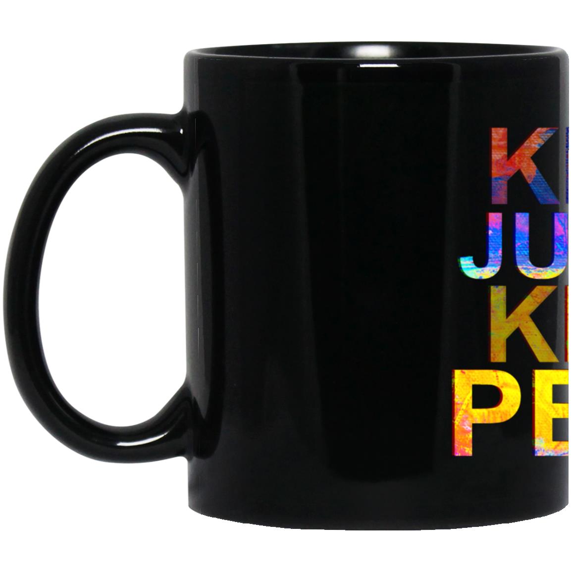 kNOw Justice kNOw Peace - orig BM11OZ 11 oz. Black Mug