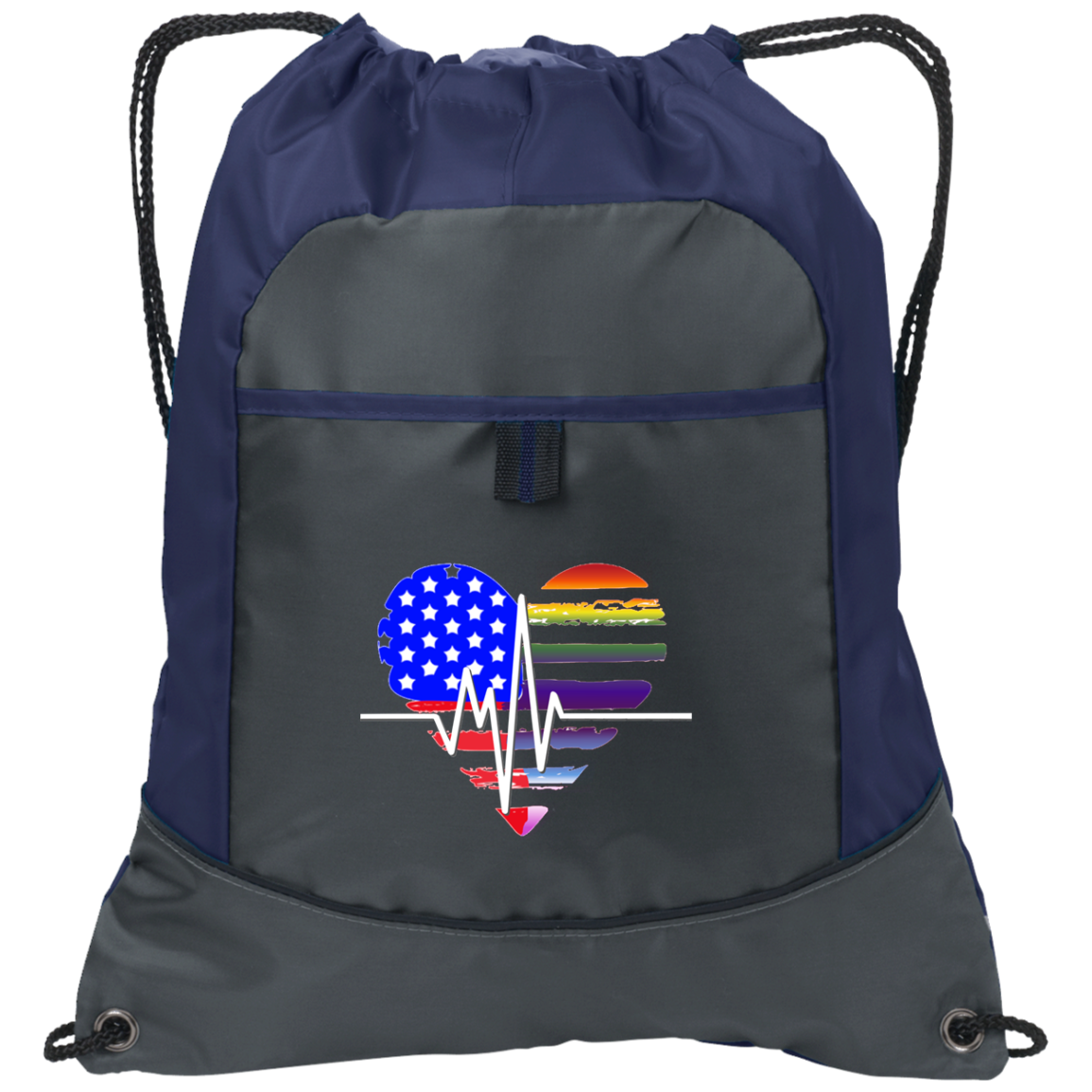 Heartbeat USA Patriotic/Inclusion Heart Cinch Pack