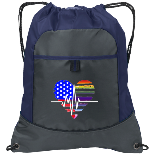 Heartbeat USA Patriotic/Inclusion Heart Cinch Pack