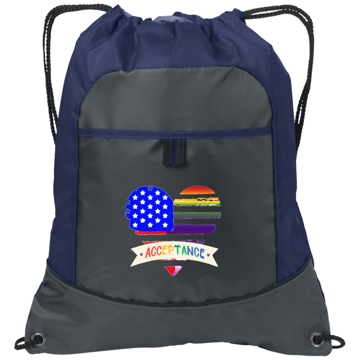 "Acceptance" USA Patriotic/Inclusion Heart Cinch Pack