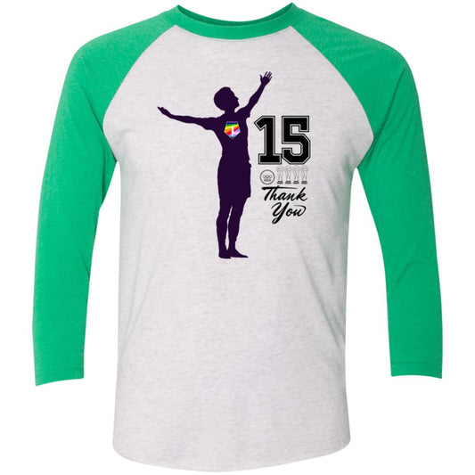 Rapinoe Retirement Soccer 2023 NL6051 Tri-Blend 3/4 Sleeve Raglan T-Shirt