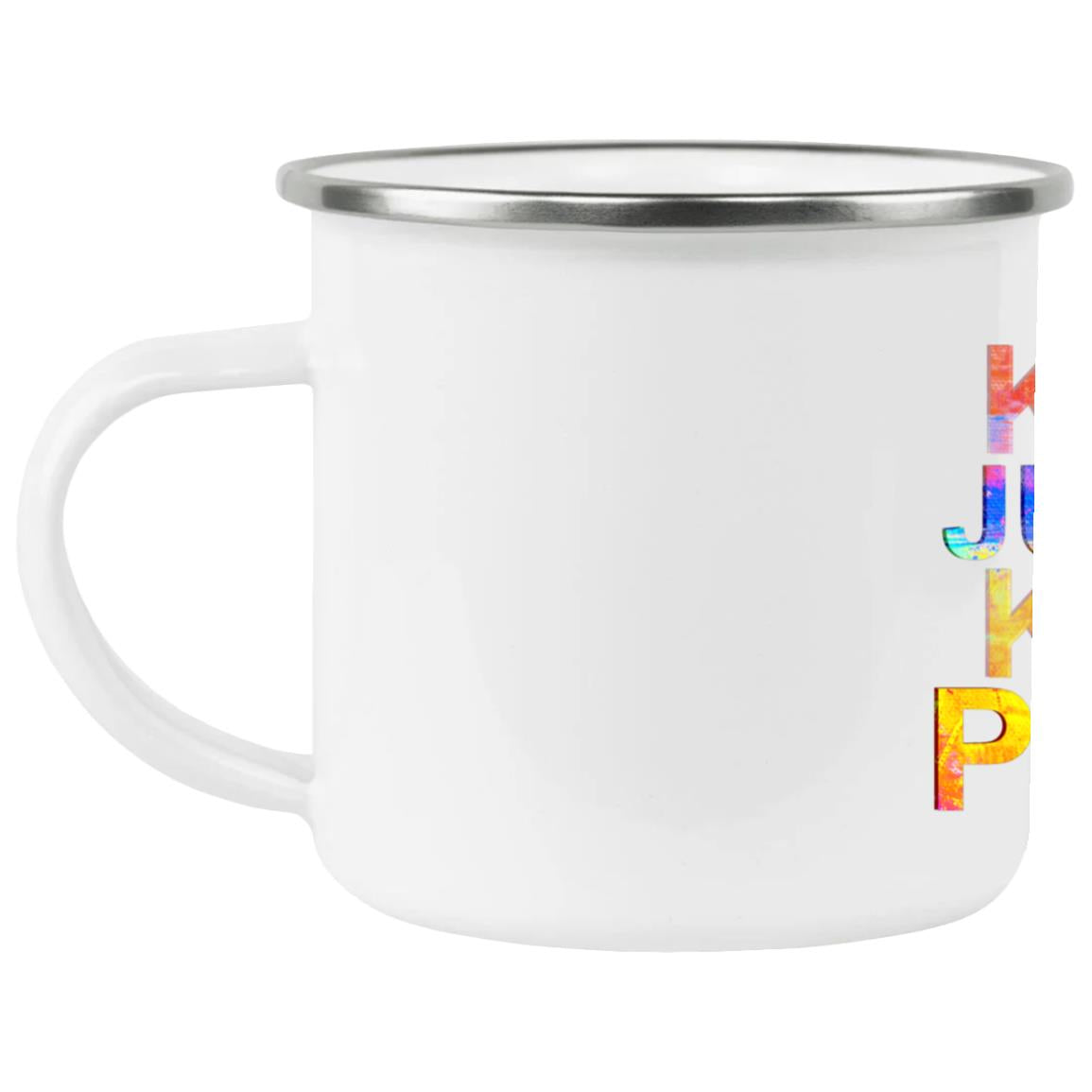 kNOw Justice kNOw Peace - orig 21271 Enamel Camping Mug