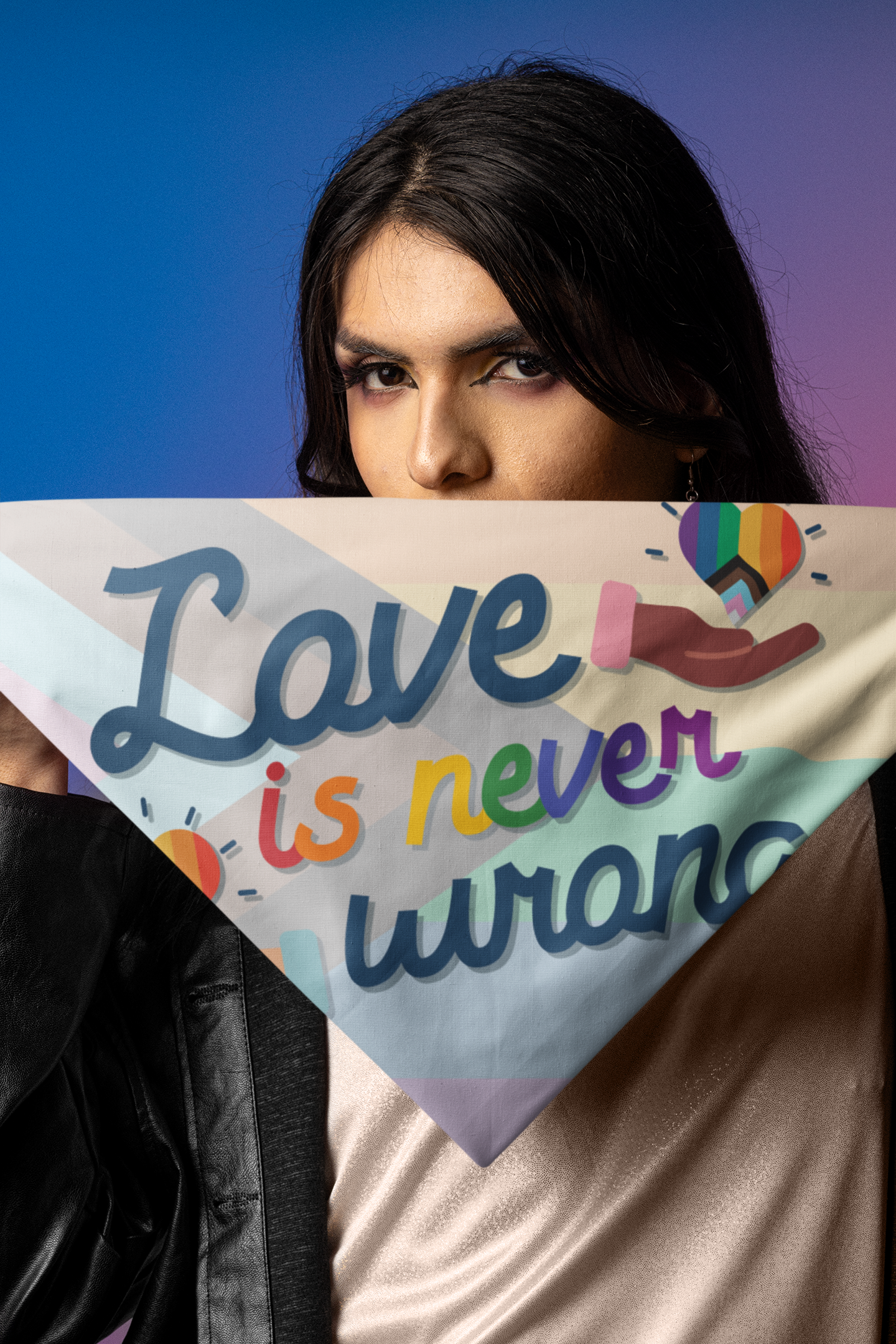 Inclusive Flag Love is Never Wrong bandana