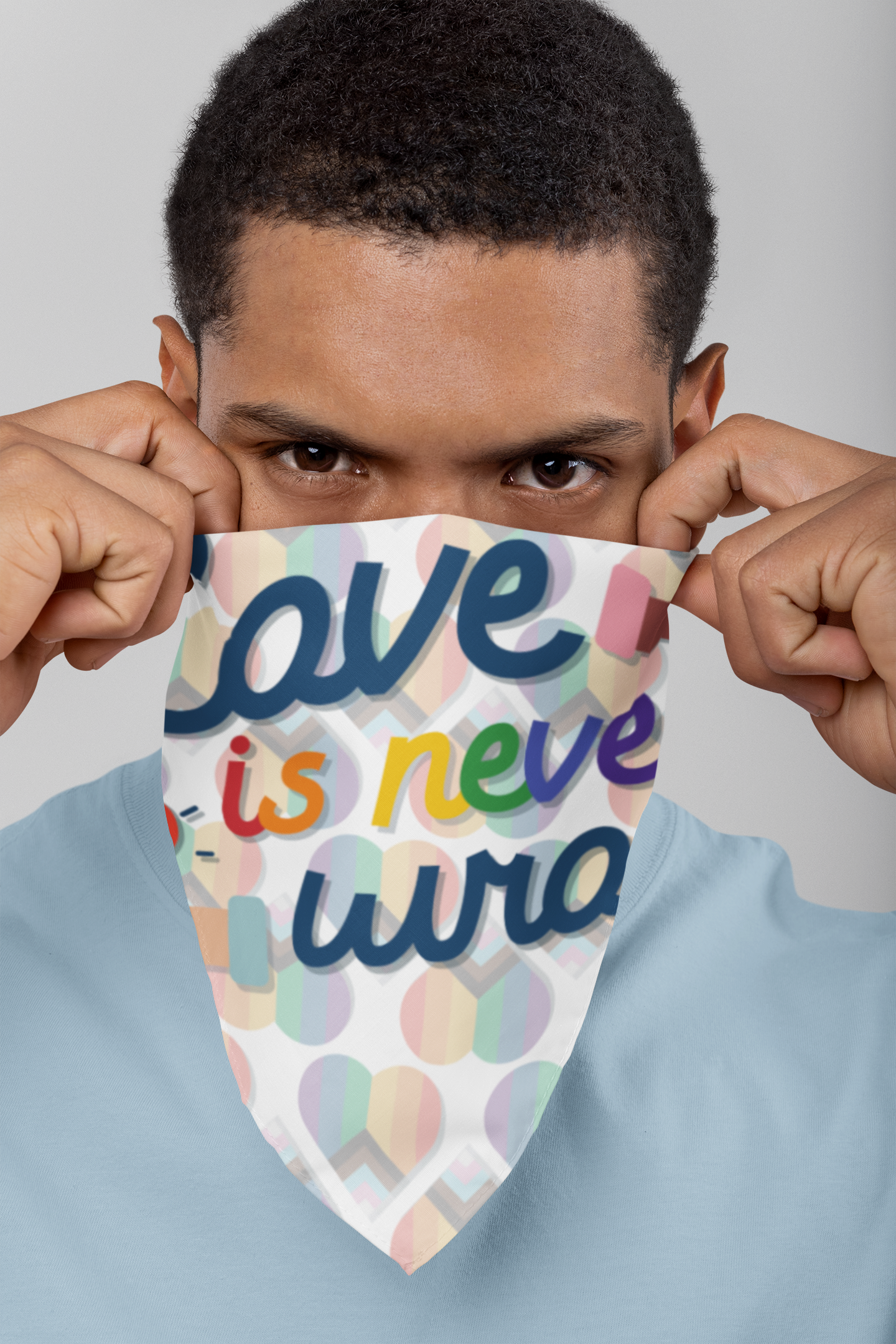 Inclusive Hearts Love is Never Wrong bandana