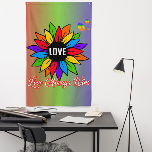 Love Always Wins - Traditional Rainbow - Flag