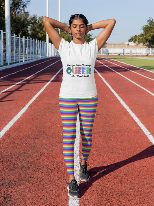 Gay & Lesbian Pride Flag Colors All Over Print Leggings