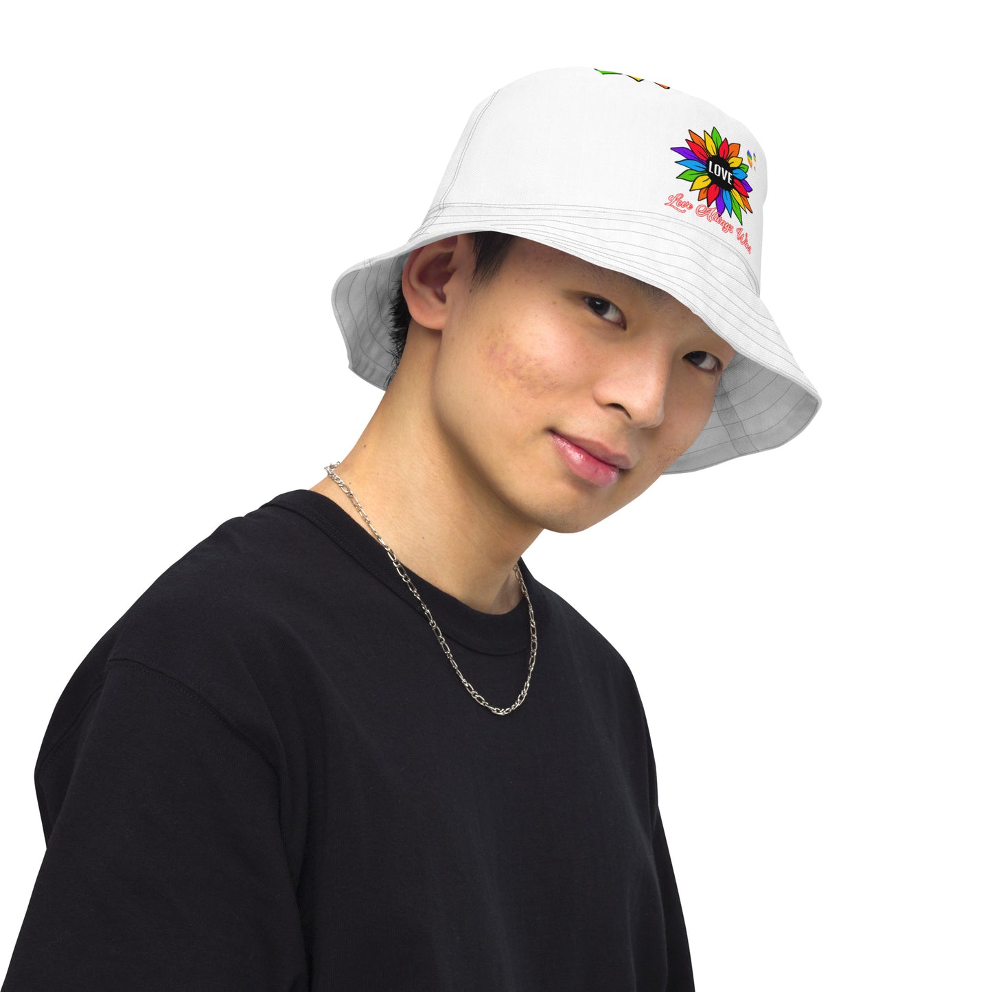 Love Always Wins - Traditional Rainbow - Reversible bucket hat