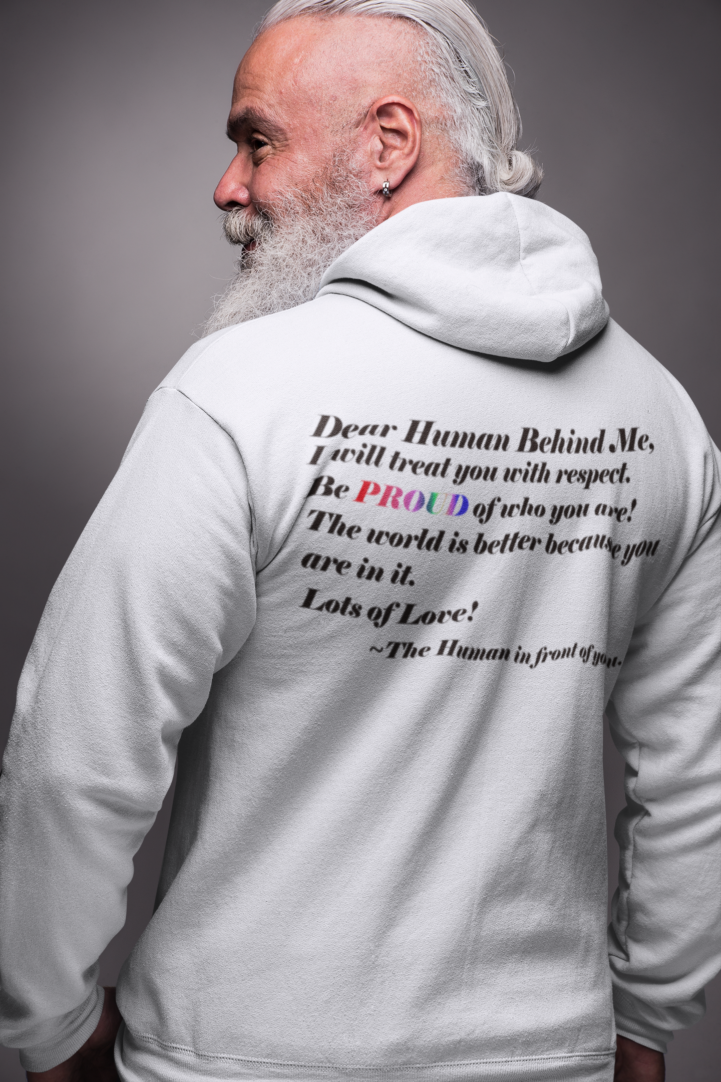 Love Yourself - Dear Human behind me. - Unisex Heavy Blend™ Hooded Sweatshirt