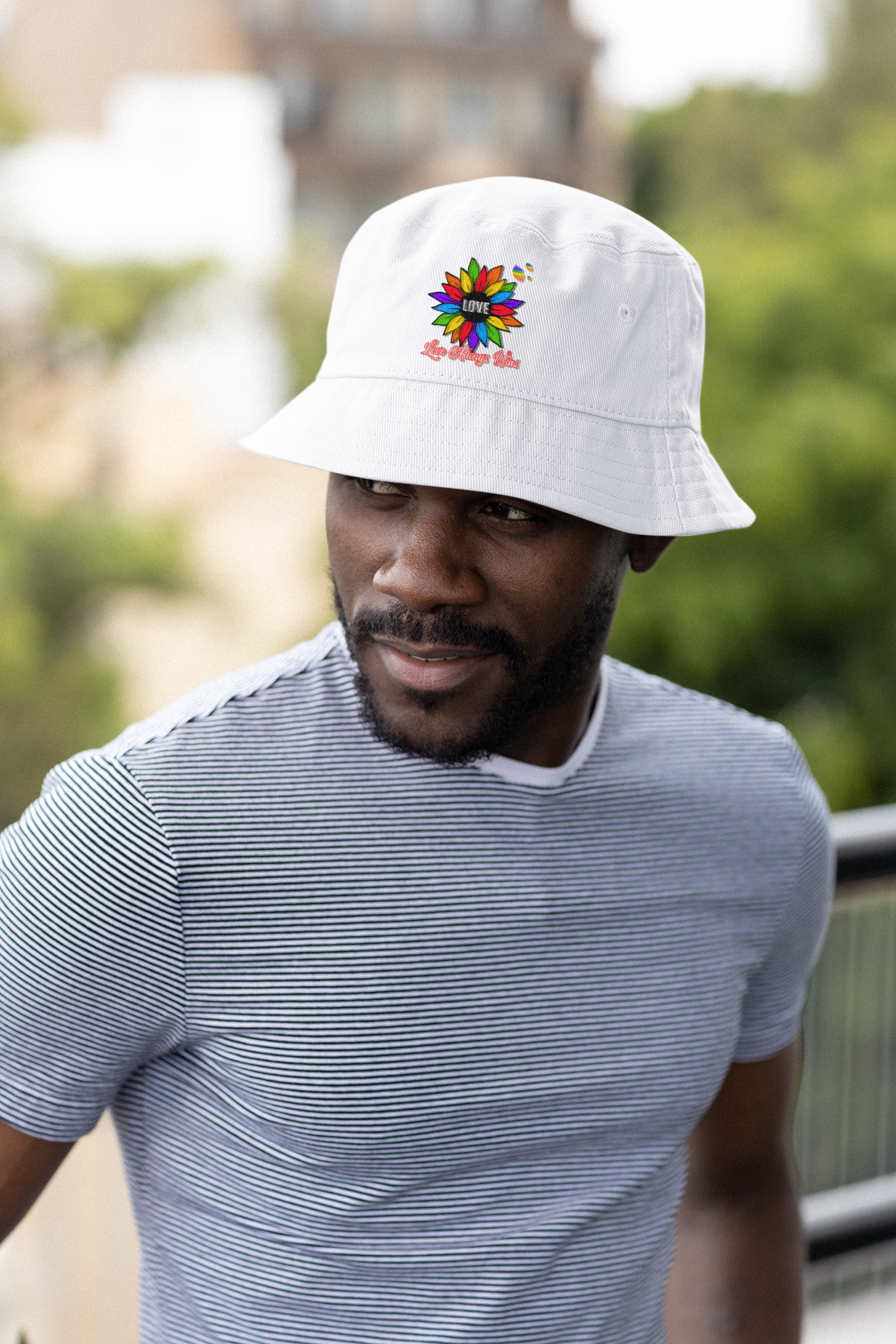 Love Always Wins - Traditional Rainbow - Reversible bucket hat