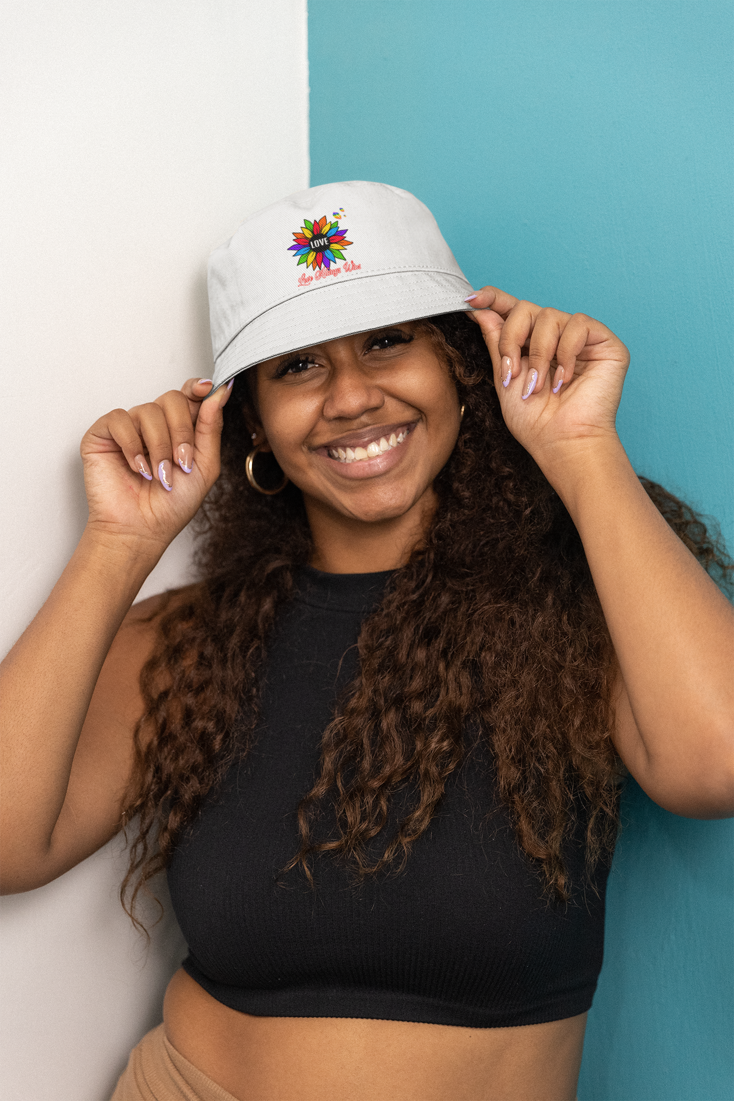 Love Always Wins - Traditional Rainbow - Reversible bucket hat