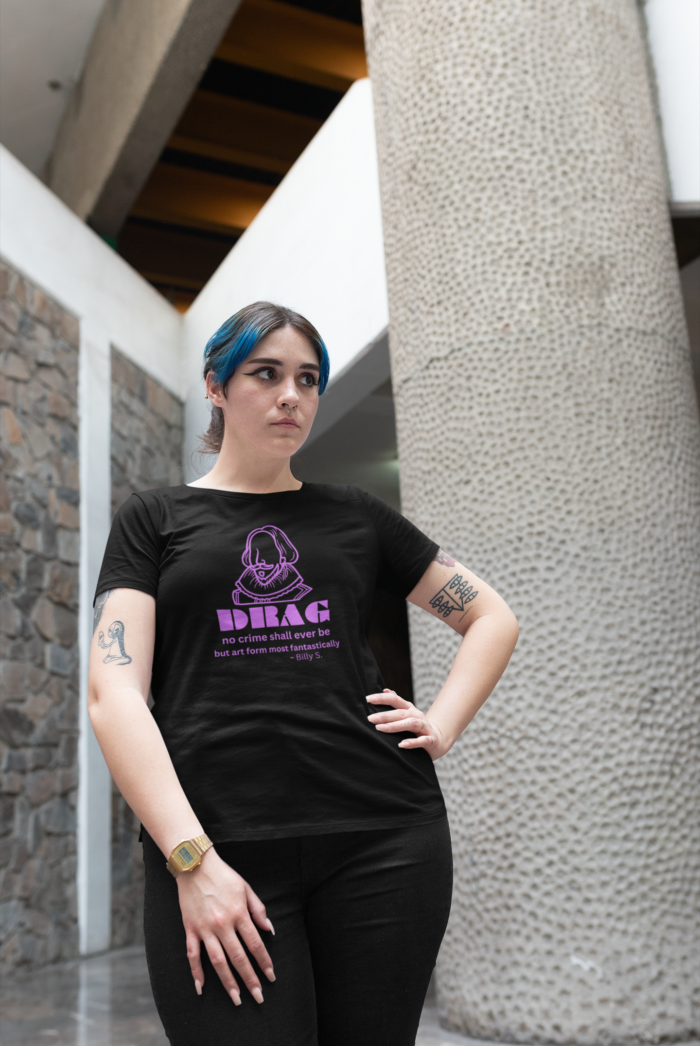 DRAG No Crime Shall Ever Be - LGBTQ Funny Tee