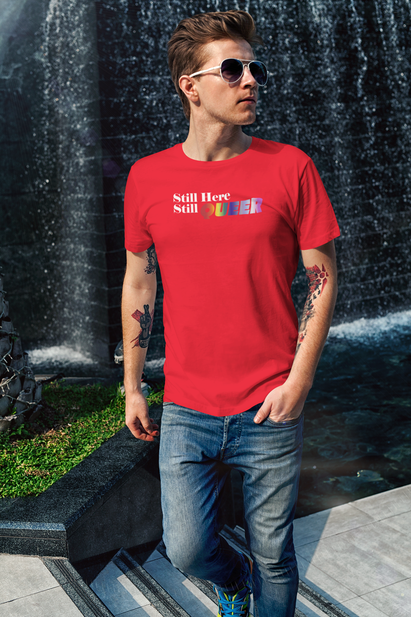 Still Here Still Queer - Unisex Garment-Dyed T-shirt