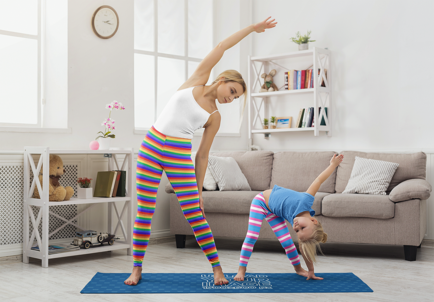 Transgender Flag Color All Over Print Leggings