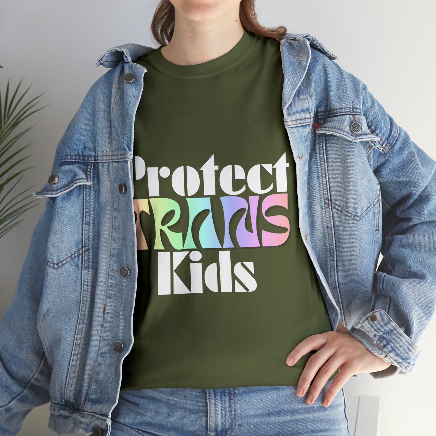 Protect TRANS Kids - Dark Color Cotton Tee