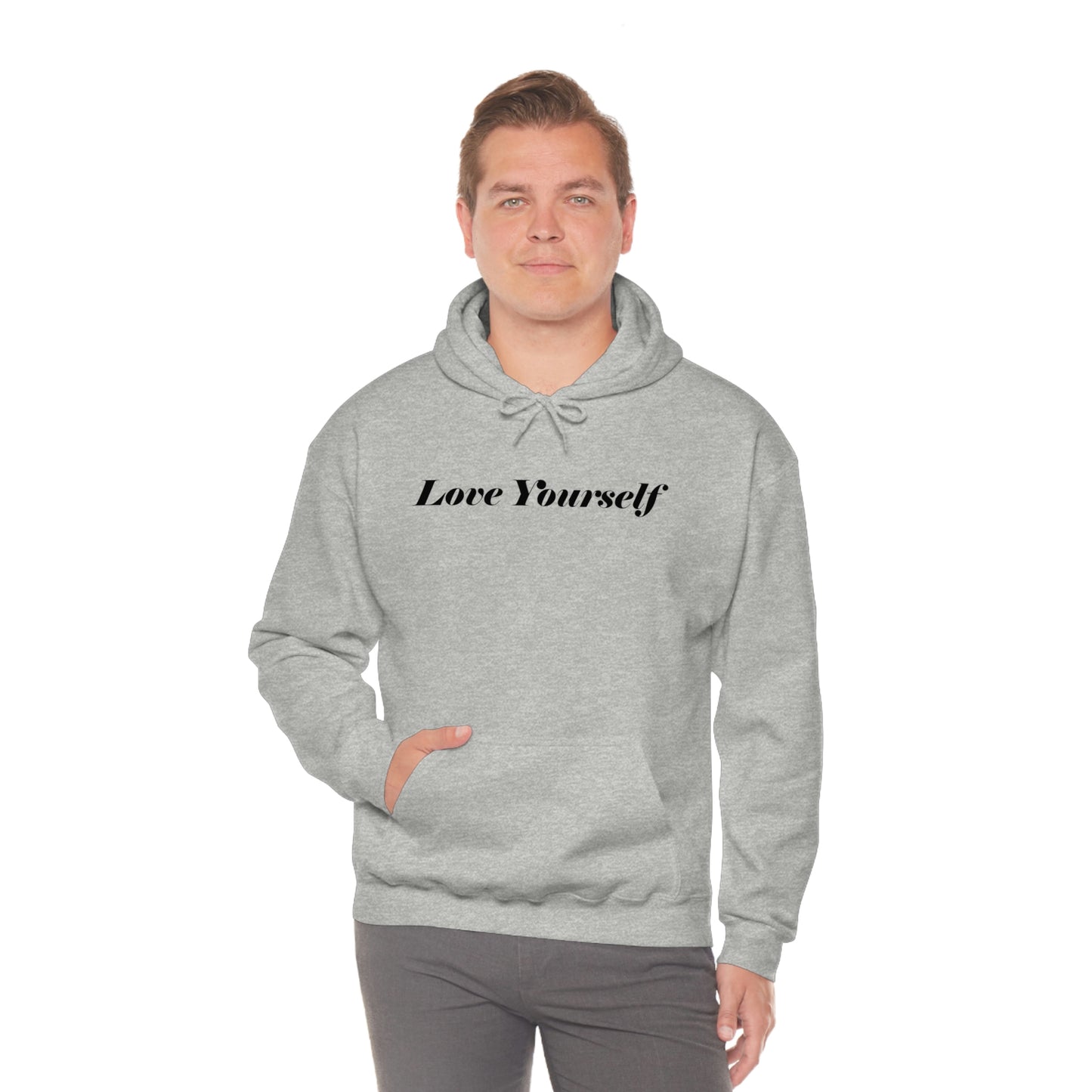 Love Yourself - Dear Human behind me. - Unisex Heavy Blend™ Hooded Sweatshirt