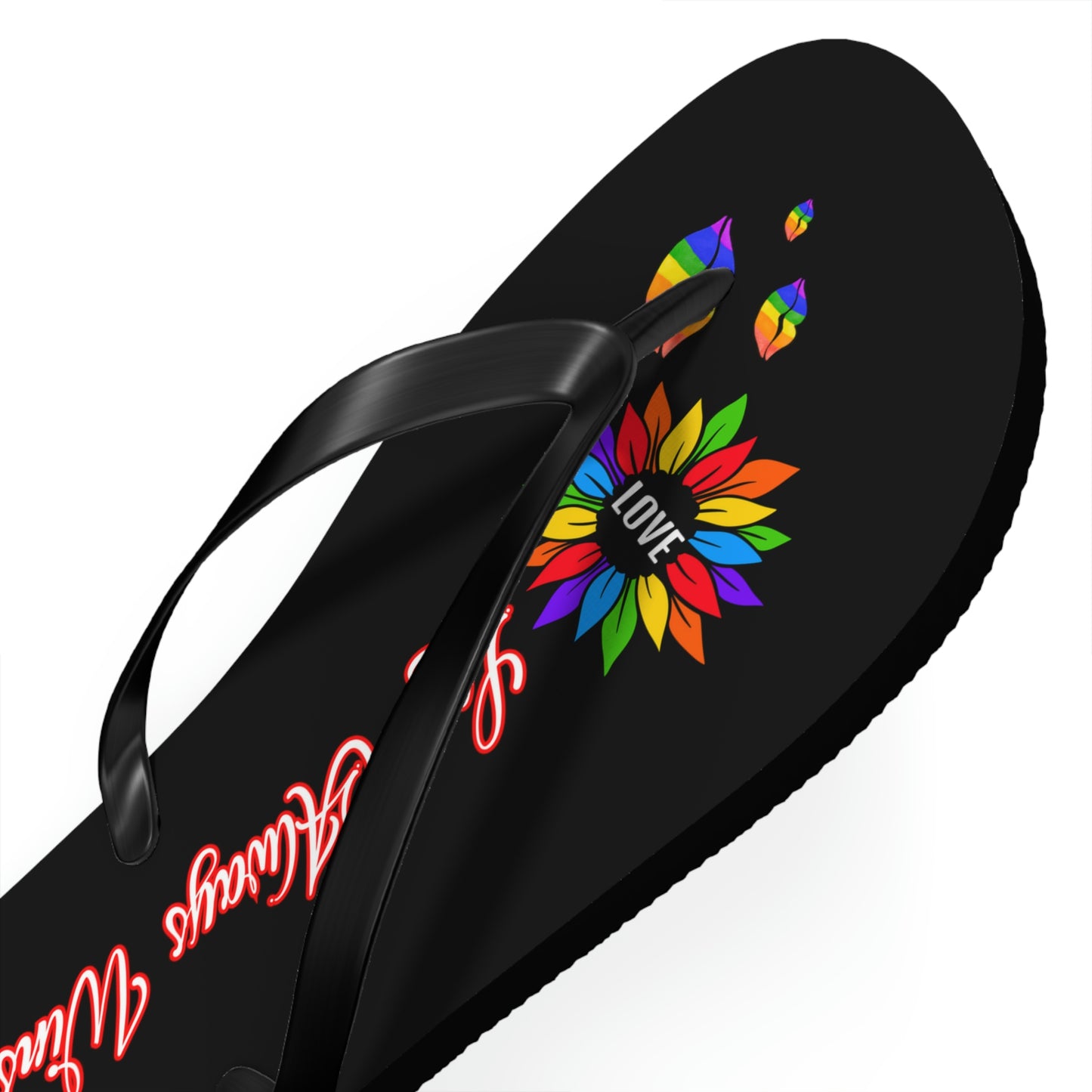 Love Always Wins - Traditional Rainbow - Flip Flops