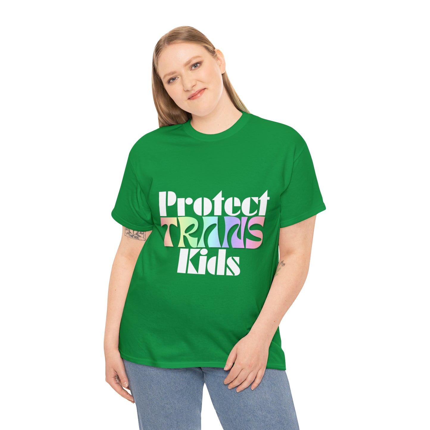 Protect TRANS Kids - Dark Color Cotton Tee