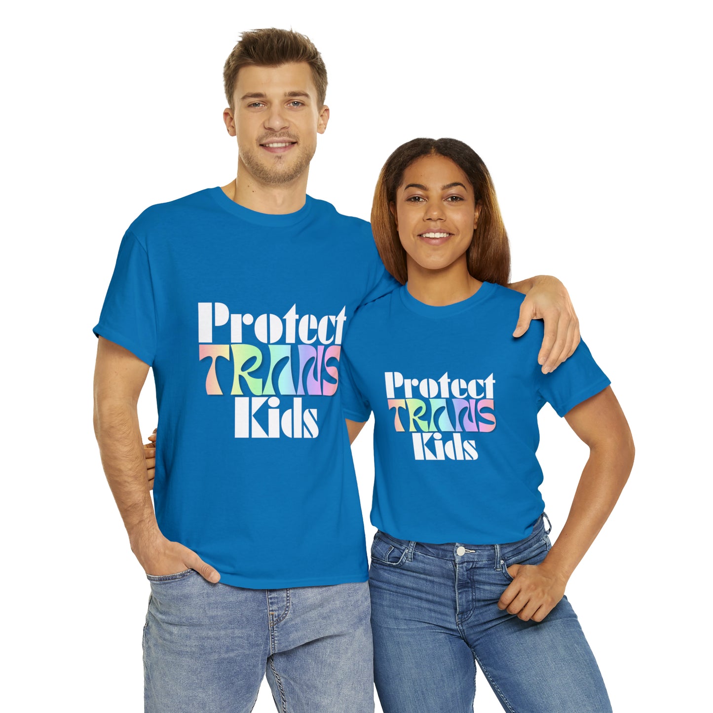 Protect TRANS Kids - Dark Color Cotton Tee