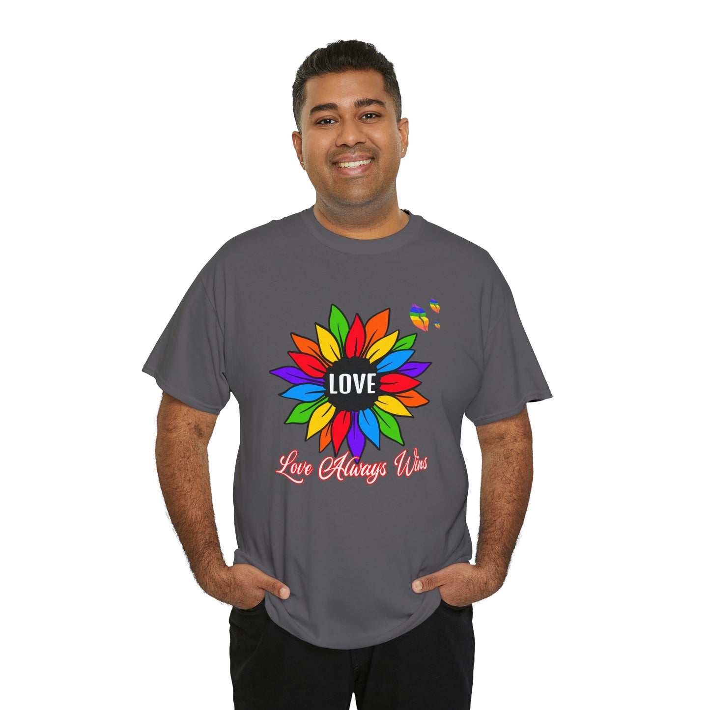 Love Always Wins - Traditional Rainbow - Cotton Tee