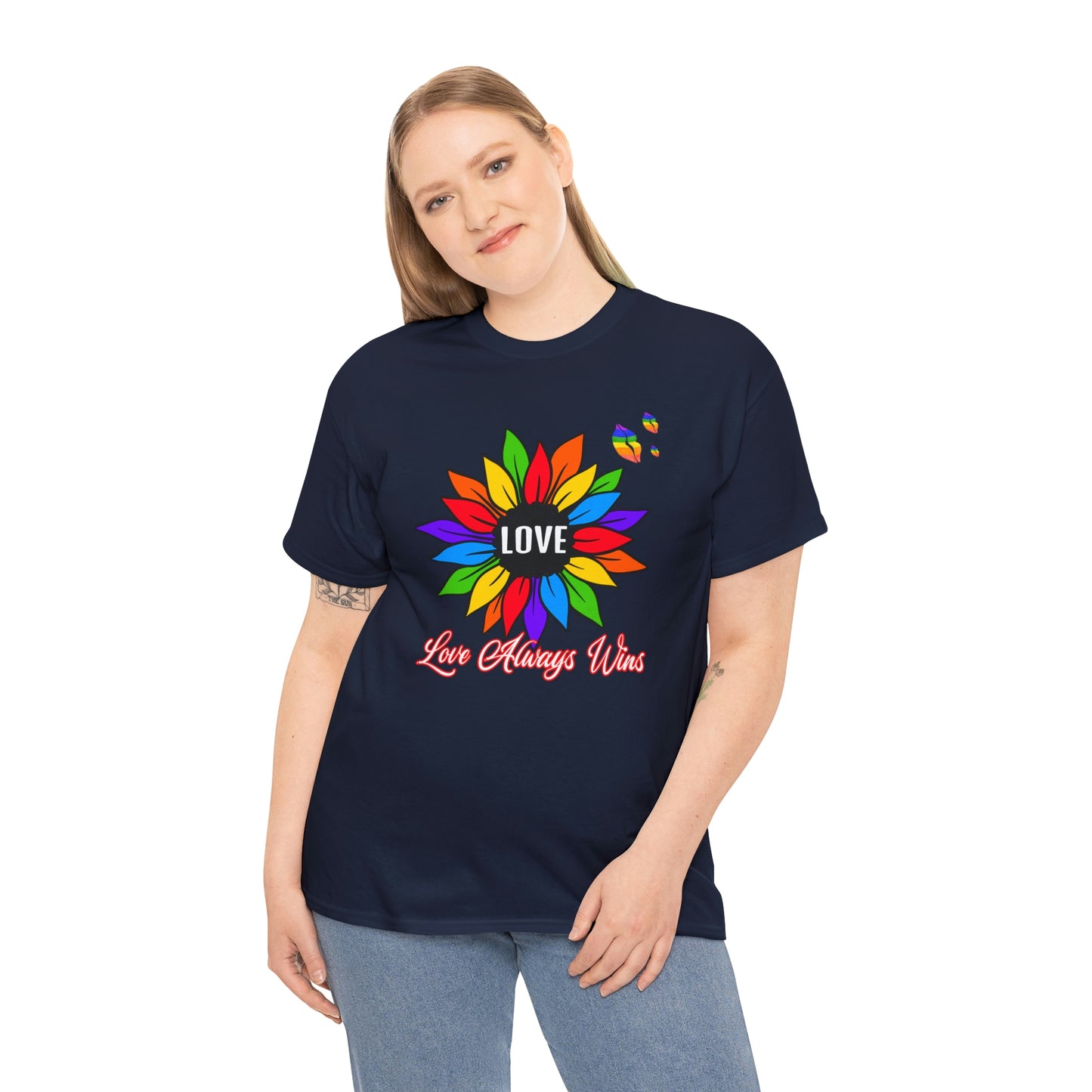 Love Always Wins - Traditional Rainbow - Cotton Tee