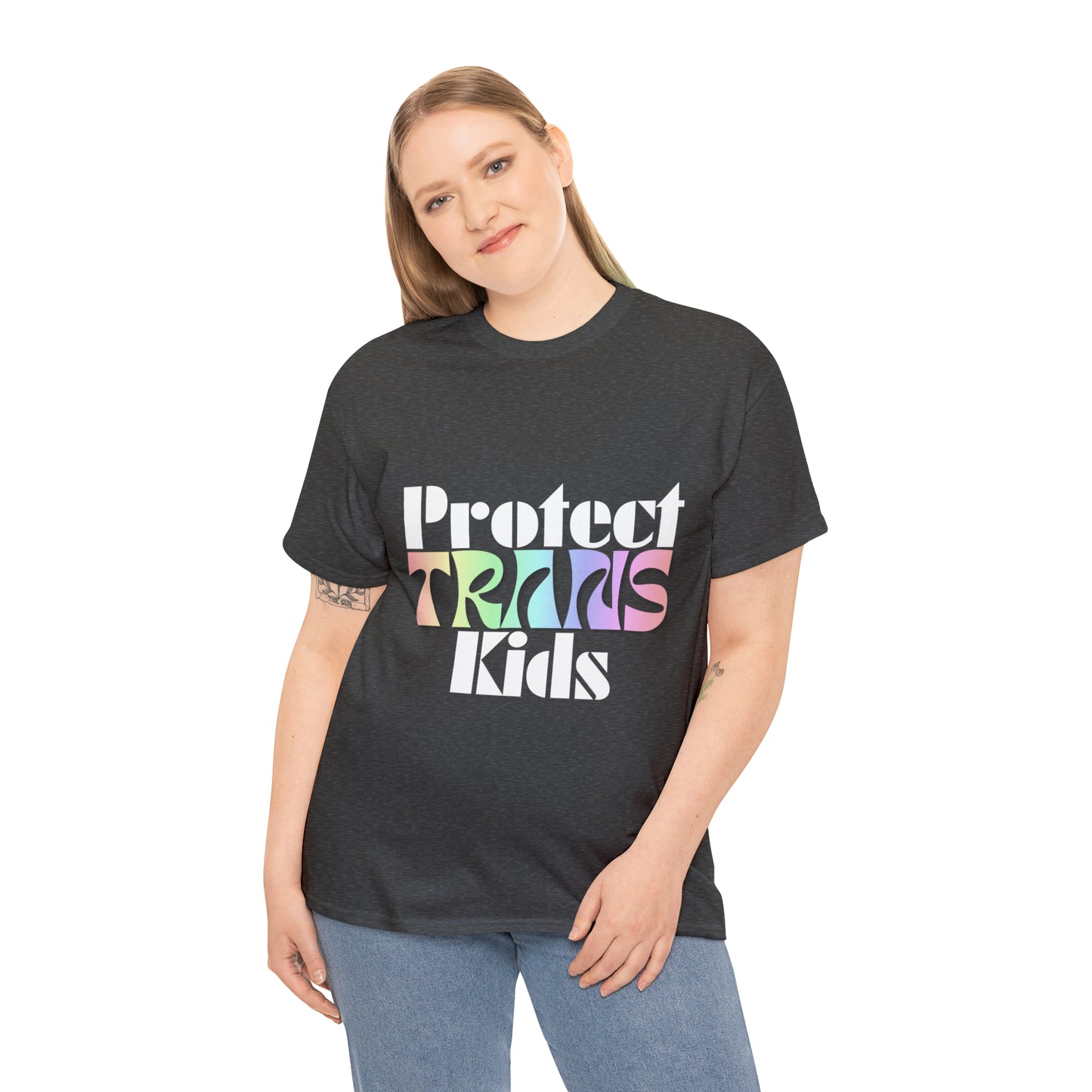 Protect TRANS Kids - Dark Color Cotton Tee