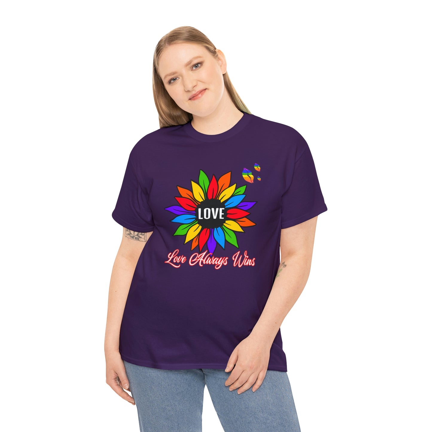 Love Always Wins - Traditional Rainbow - Cotton Tee