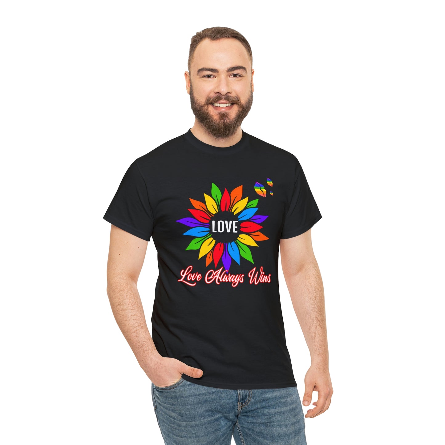 Love Always Wins - Traditional Rainbow - Cotton Tee