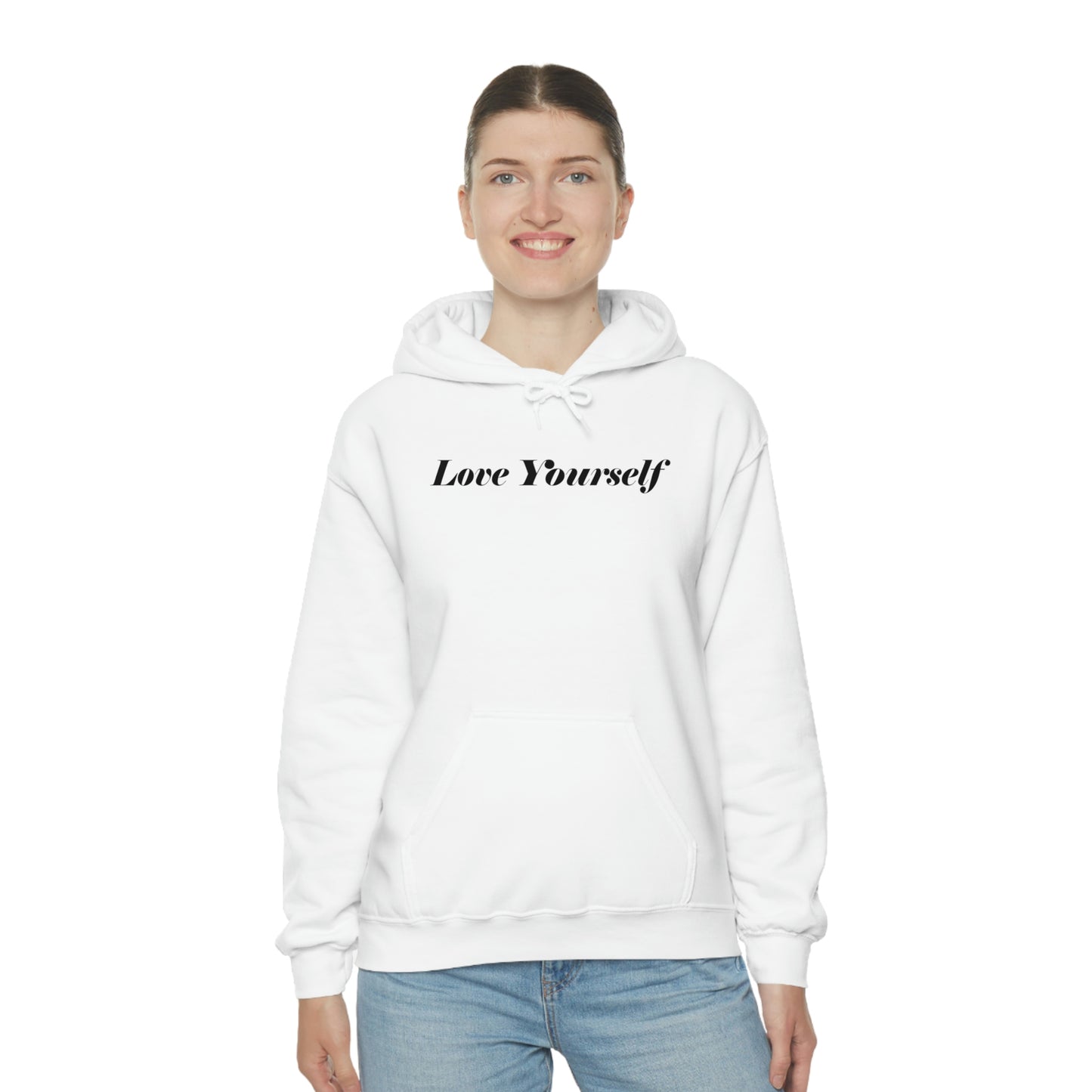 Love Yourself - Dear Human behind me. - Unisex Heavy Blend™ Hooded Sweatshirt