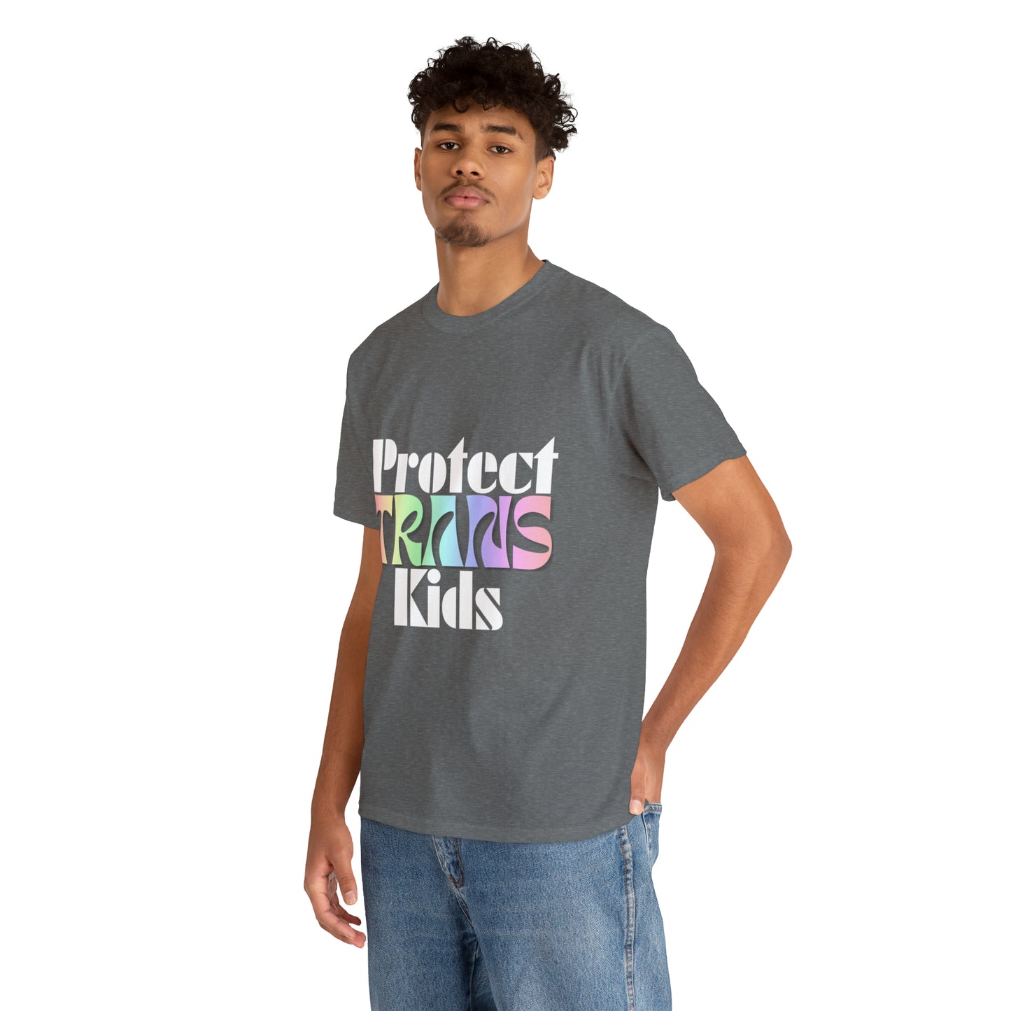 Protect TRANS Kids - Dark Color Cotton Tee