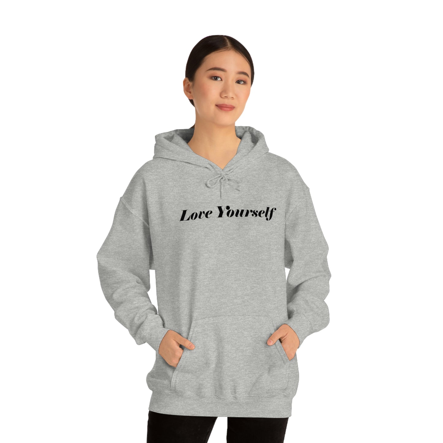 Love Yourself - Dear Human behind me. - Unisex Heavy Blend™ Hooded Sweatshirt