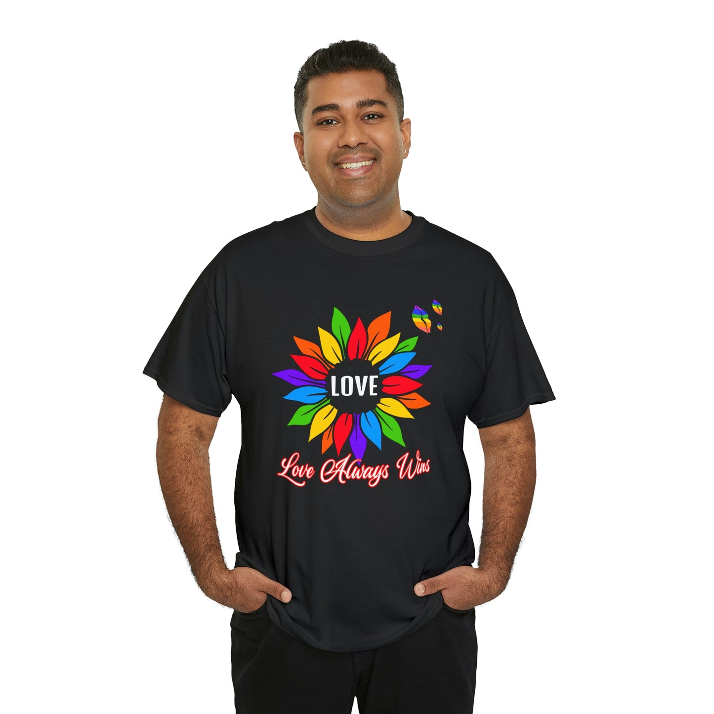 Love Always Wins - Traditional Rainbow - Cotton Tee