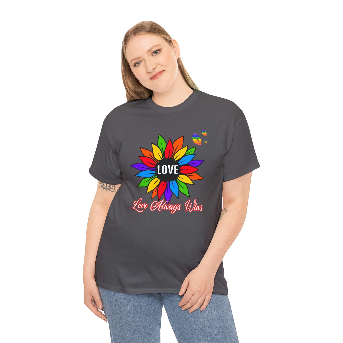 Love Always Wins - Traditional Rainbow - Cotton Tee