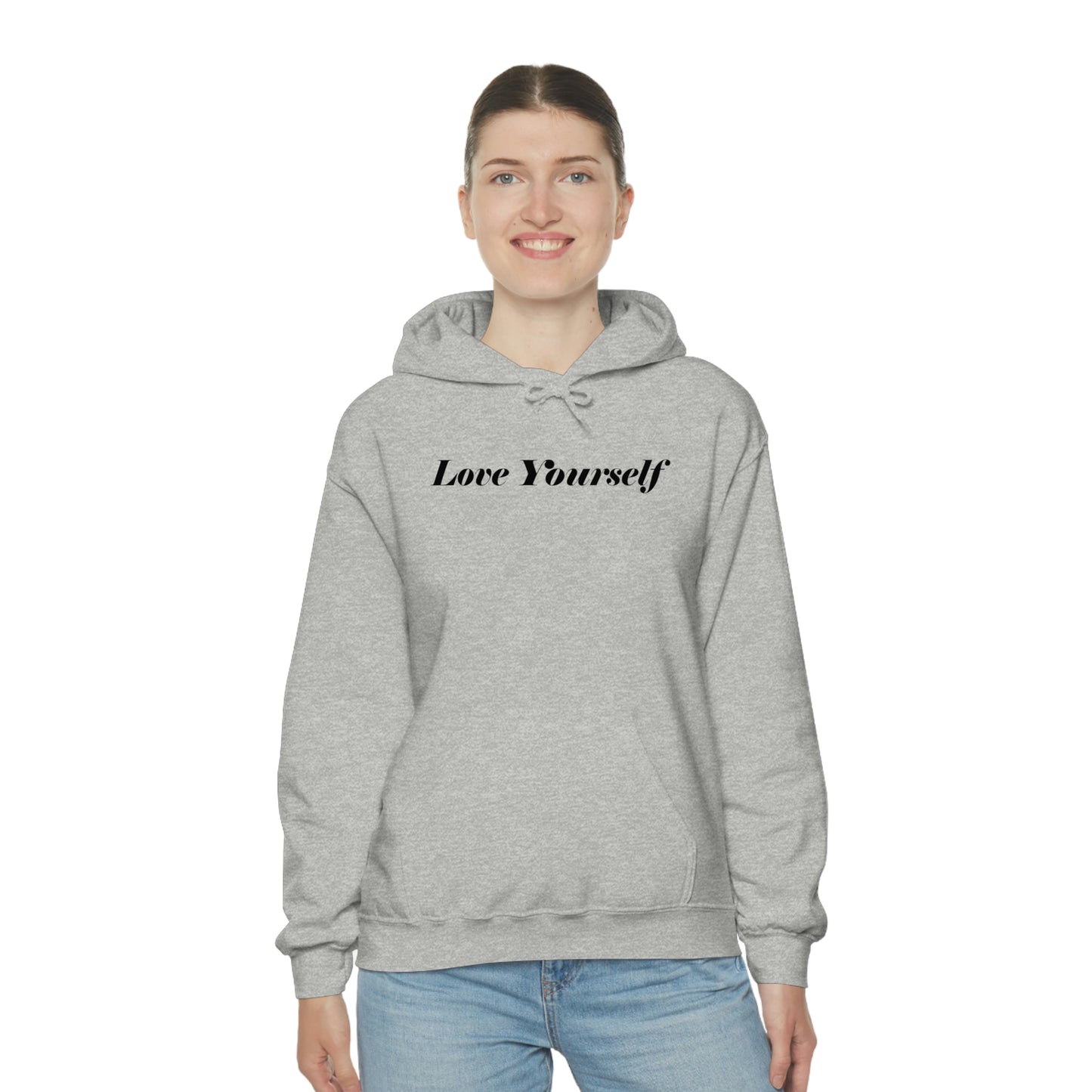 Love Yourself - Dear Human behind me. - Unisex Heavy Blend™ Hooded Sweatshirt