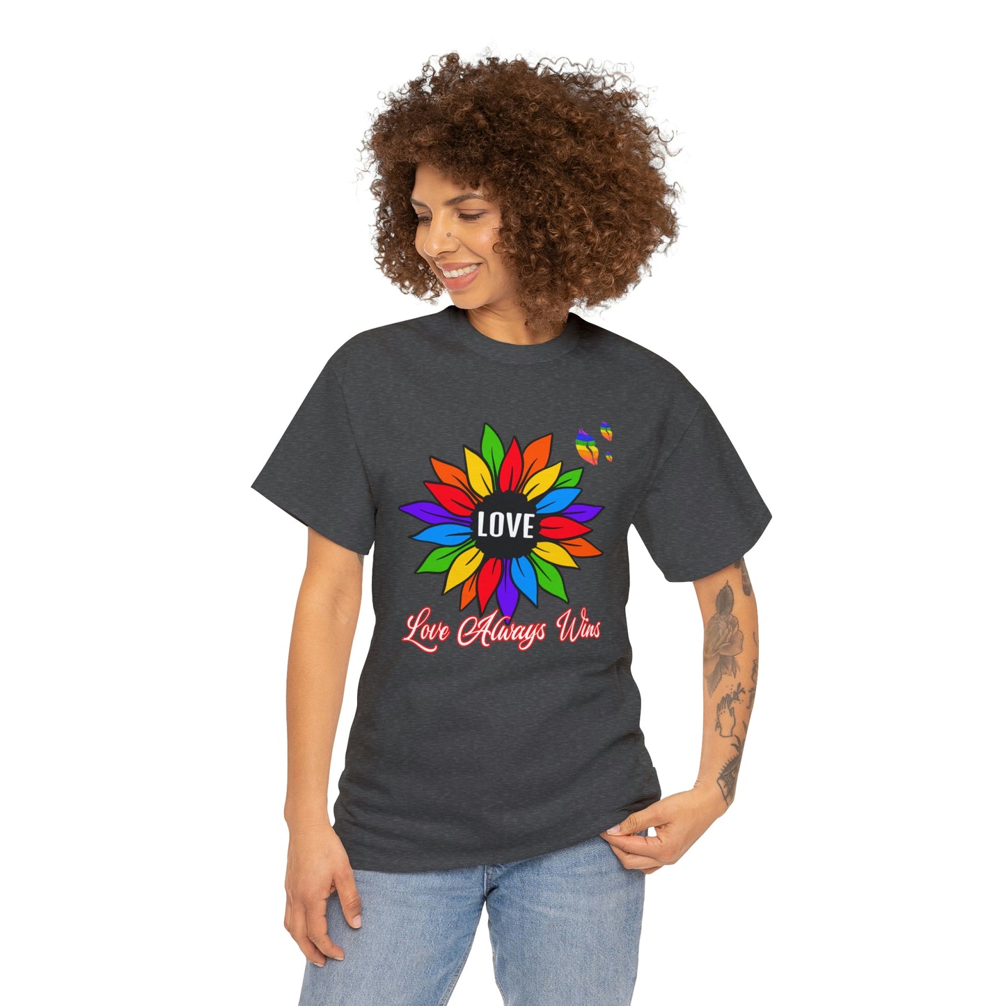 Love Always Wins - Traditional Rainbow - Cotton Tee