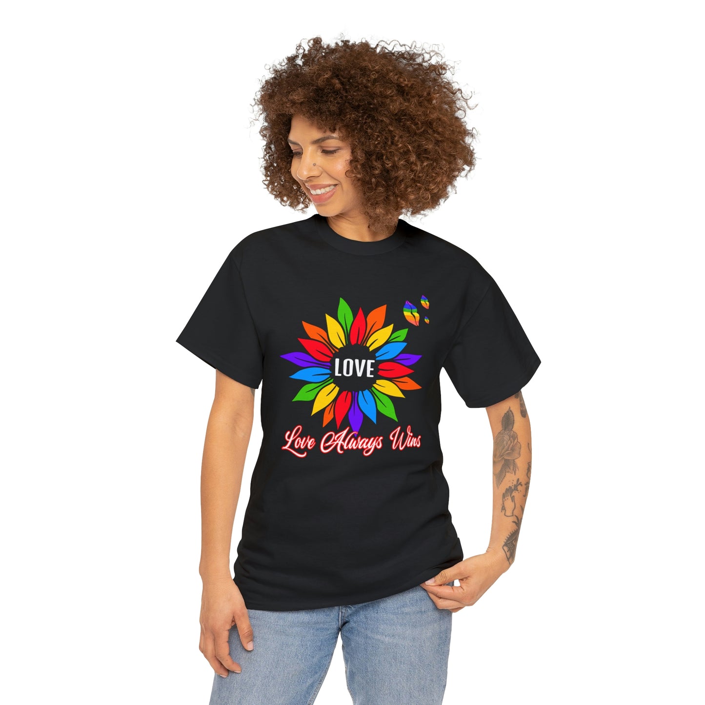 Love Always Wins - Traditional Rainbow - Cotton Tee