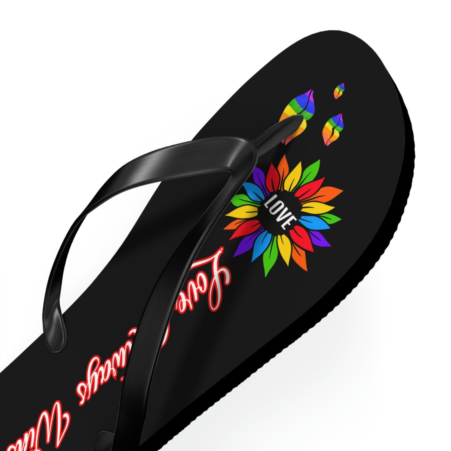 Love Always Wins - Traditional Rainbow - Flip Flops