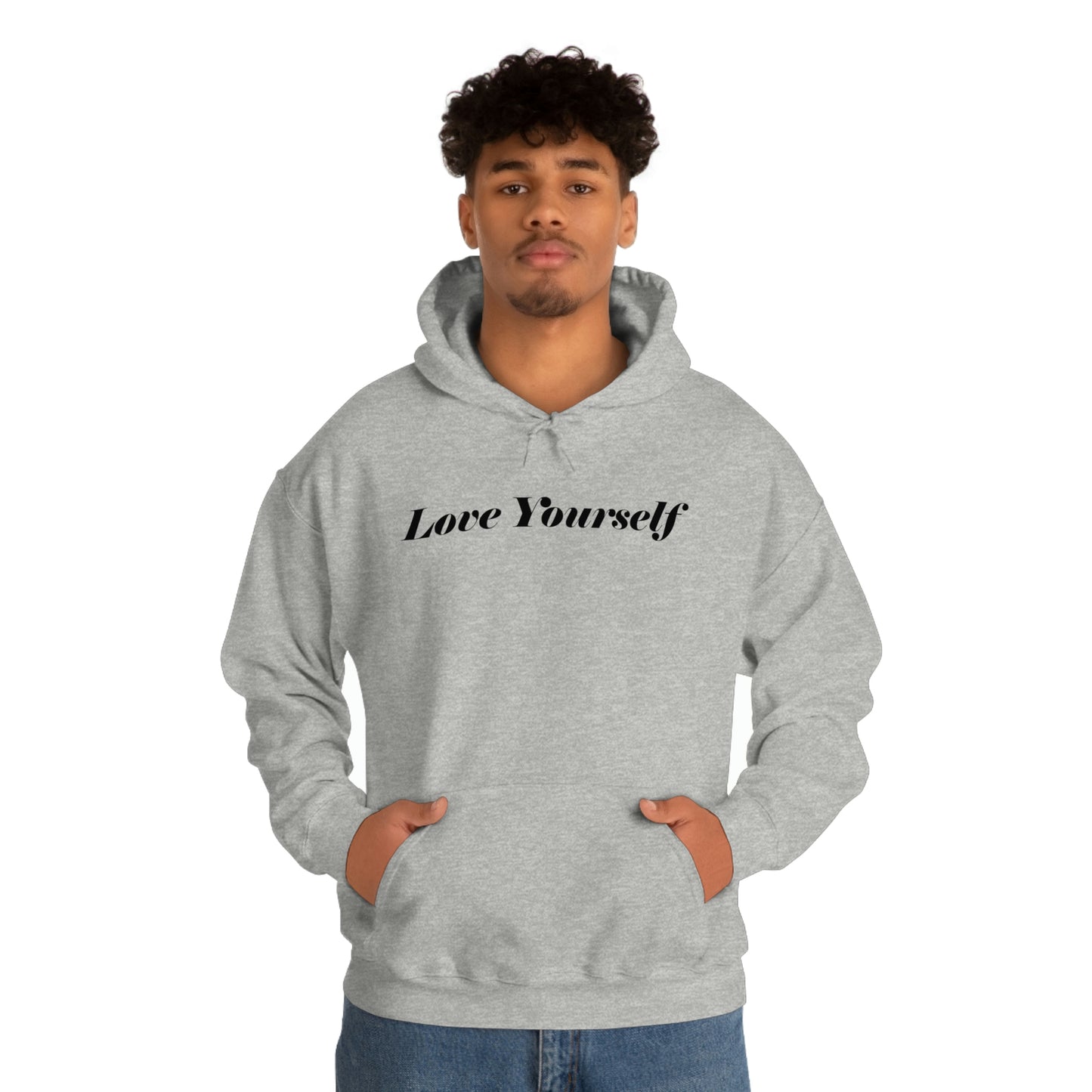 Love Yourself - Dear Human behind me. - Unisex Heavy Blend™ Hooded Sweatshirt