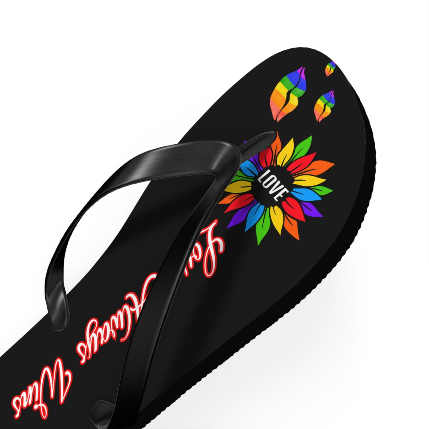 Love Always Wins - Traditional Rainbow - Flip Flops