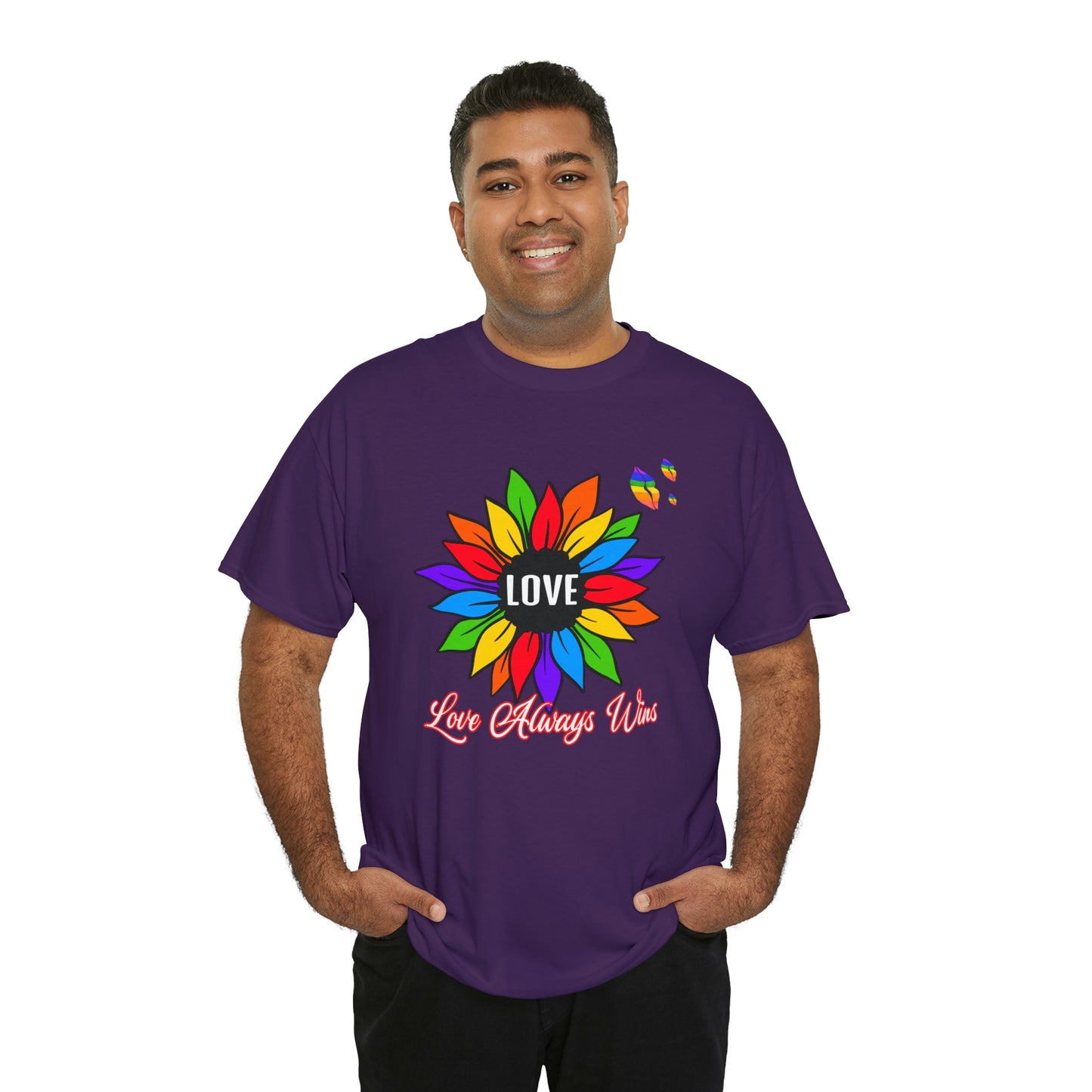 Love Always Wins - Traditional Rainbow - Cotton Tee