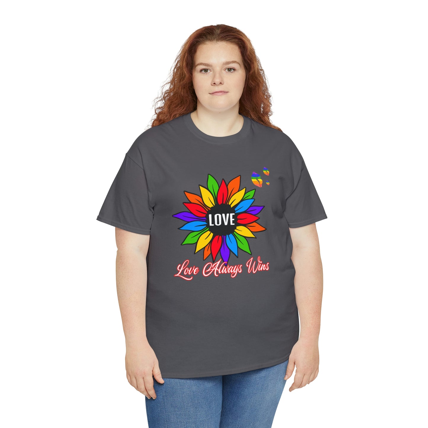 Love Always Wins - Traditional Rainbow - Cotton Tee