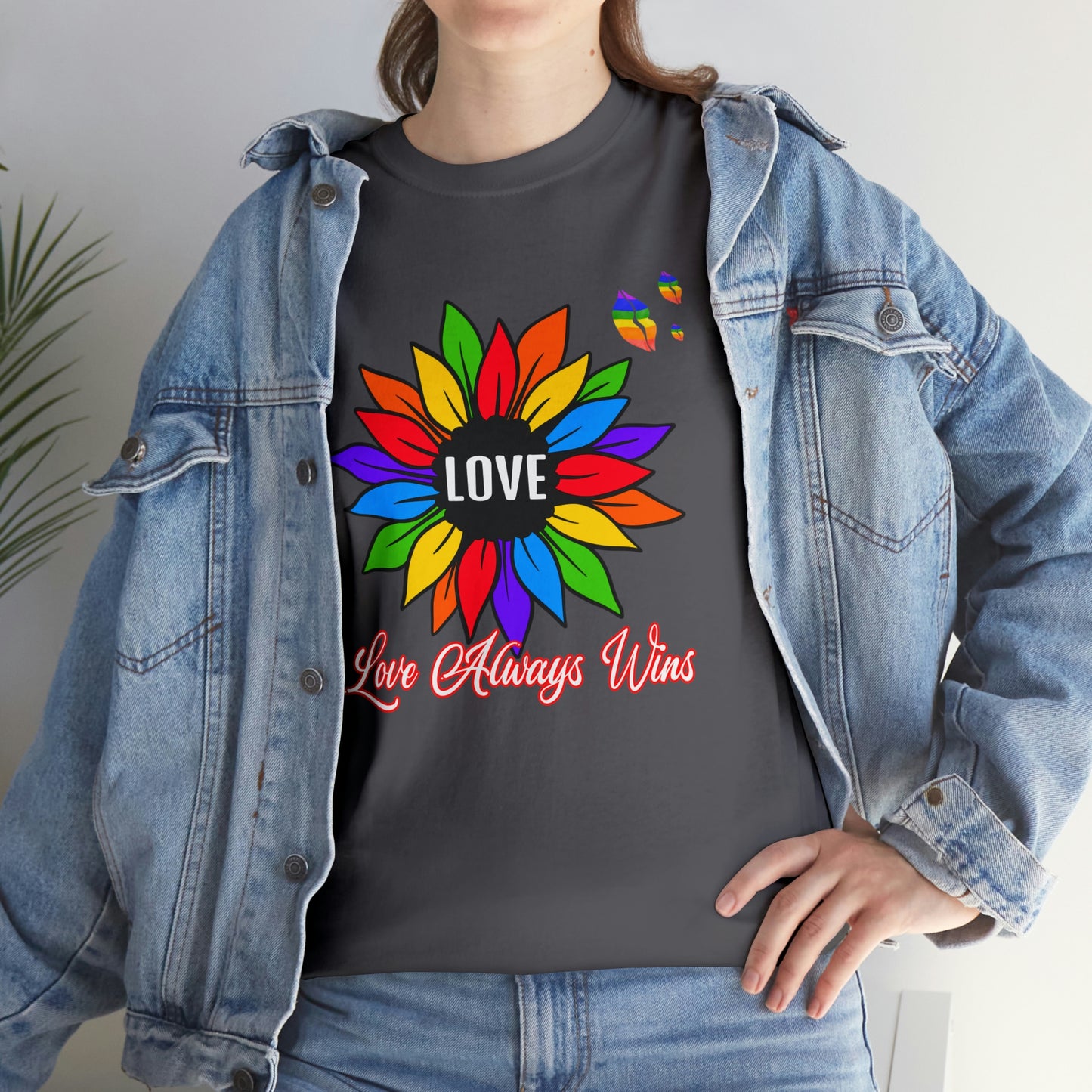 Love Always Wins - Traditional Rainbow - Cotton Tee