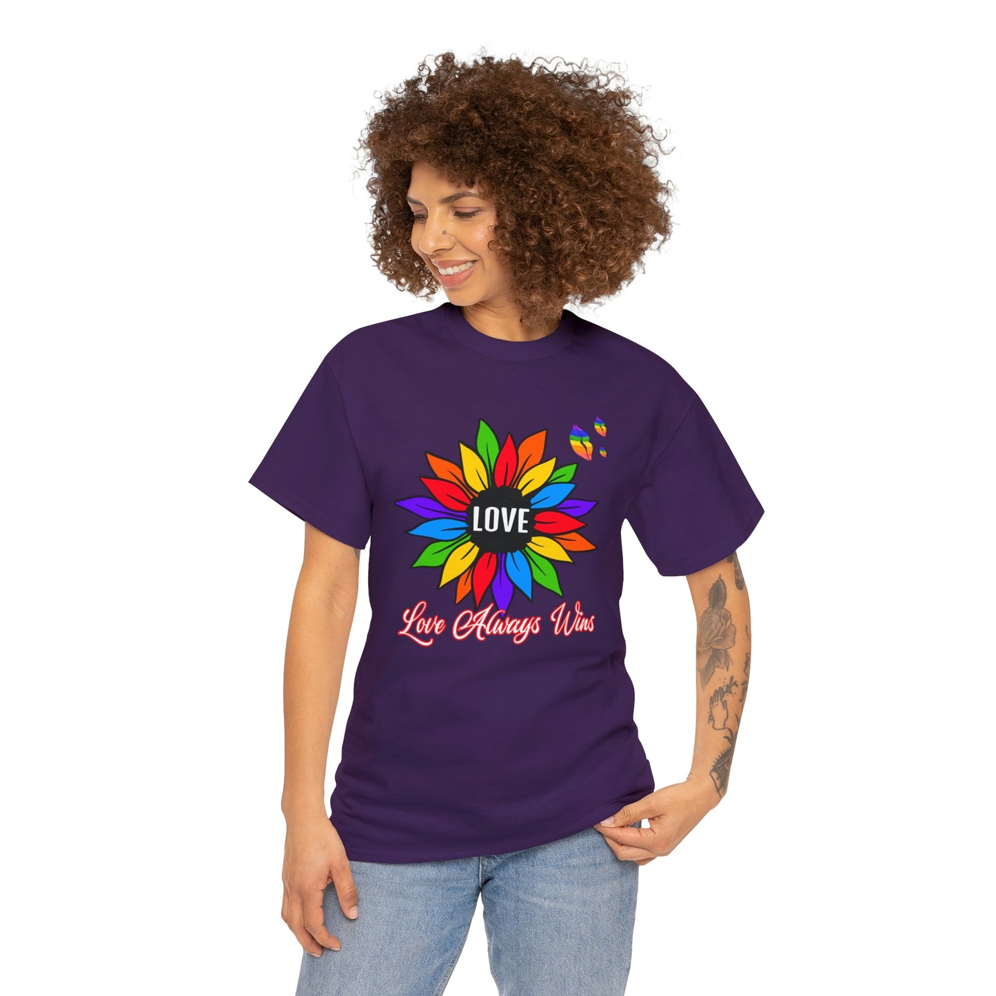 Love Always Wins - Traditional Rainbow - Cotton Tee